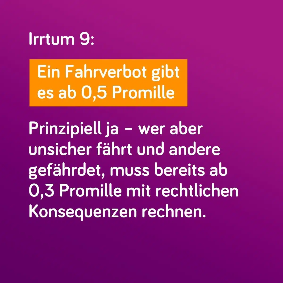 Die 10 größten Irrtümer im Straßenverkehr