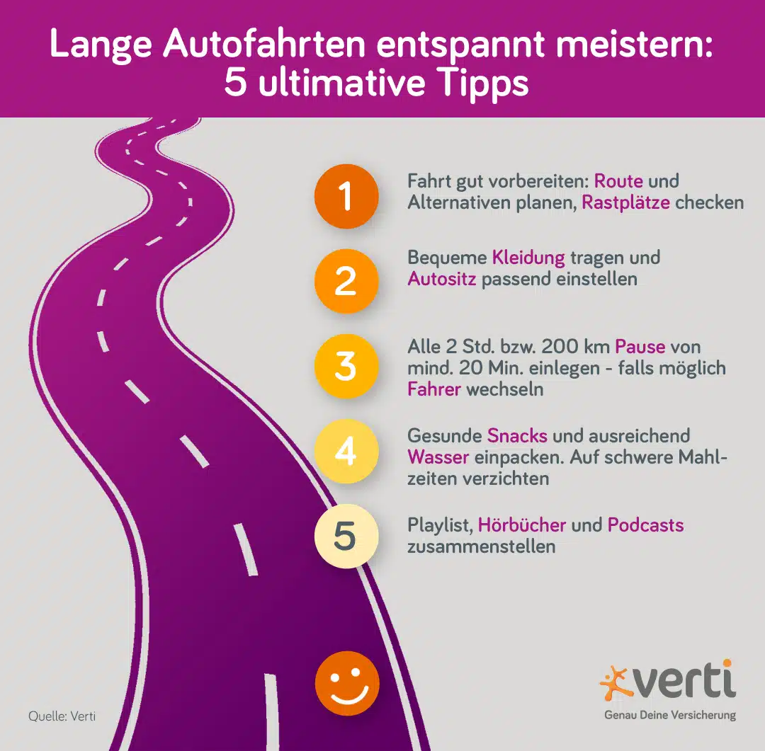 5 Tipps für lange Autofahrten