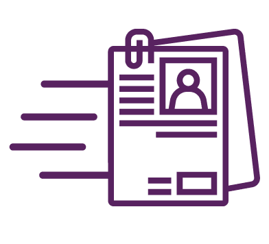 Icon Schneller Bewerbungsprozess