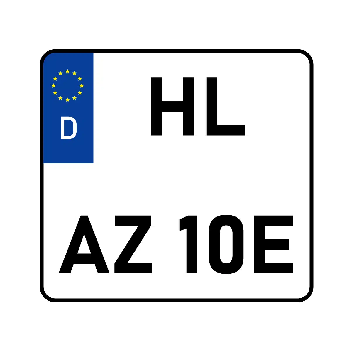 Kennzeichen für E-Motorräder