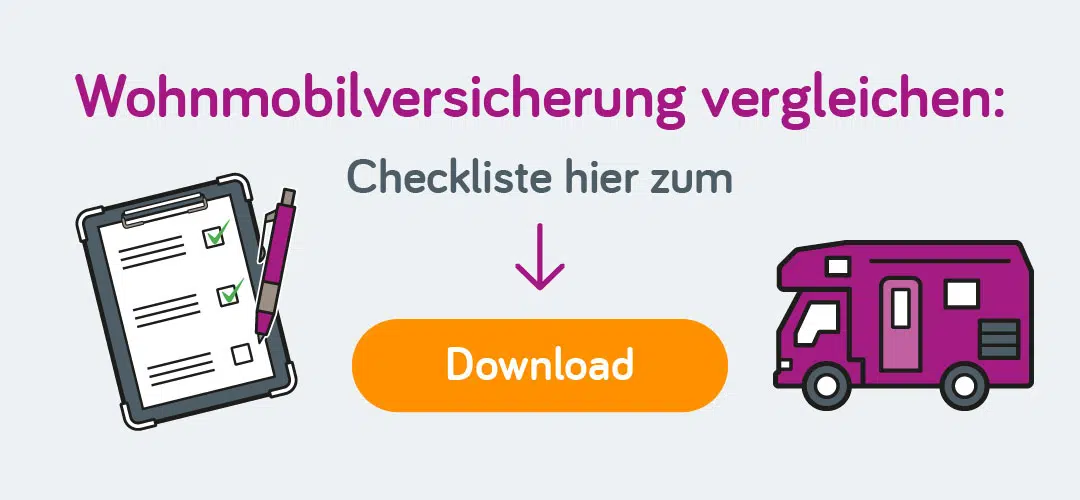 Grafik Wohnmobilversicherung Vergleich – auf diese Punkte achten
