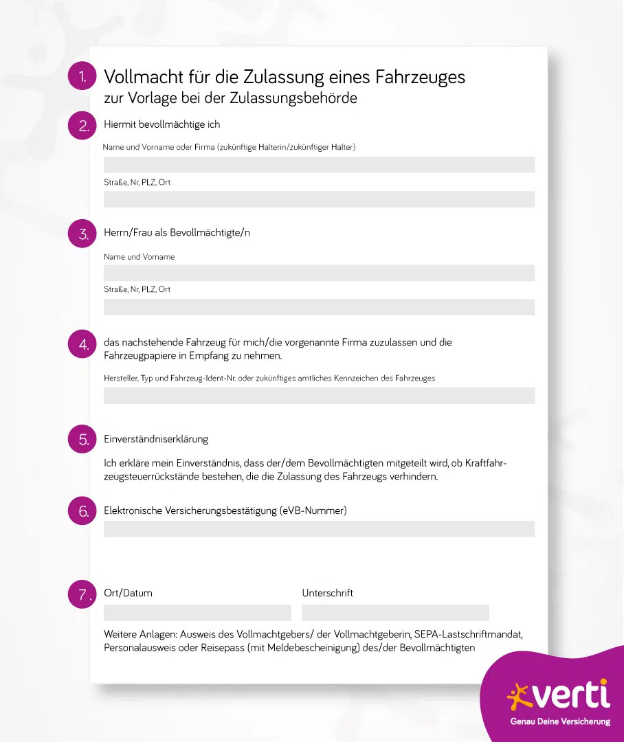 Vollmacht zur Kfz-Zulassung: Infos & Download