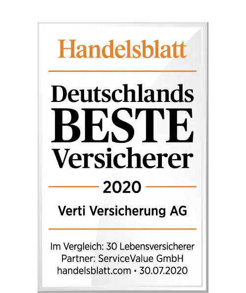 Handelsblatt - Deutschlands Bester Versicherer 2021 Verti