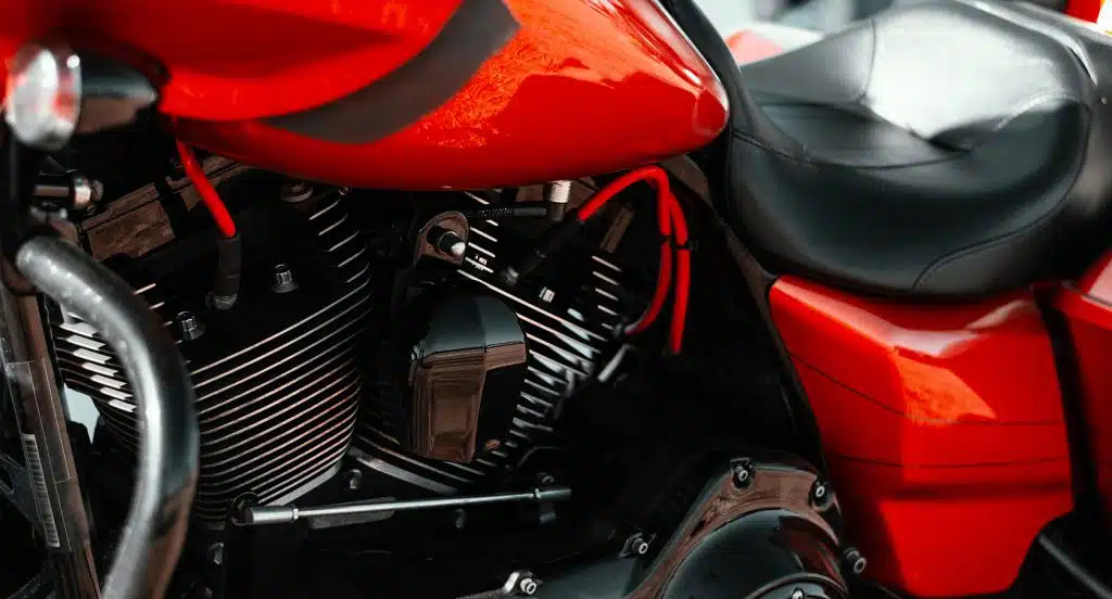 Nahaufnahme eines Zylinders von einem Motorrad
